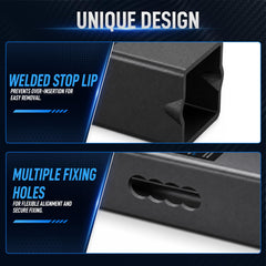 Zahawn detailed view of hitch pin and lock providing theft deterrent