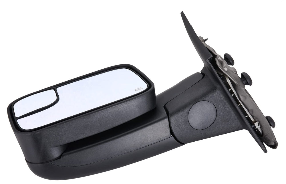 ZAPOSTS close-up of heated mirror glass highlighting clear-visibility benefit