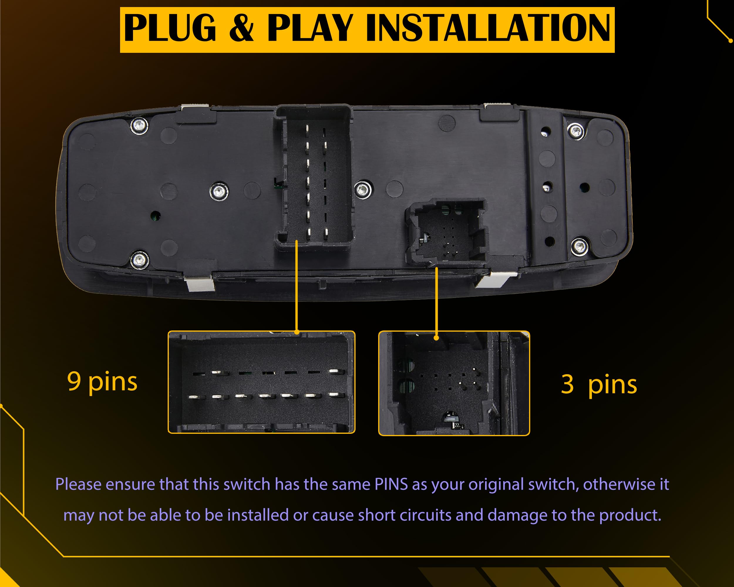 ZAPOSTS installed in driver door panel demonstrating direct-fit, no-mod replacement