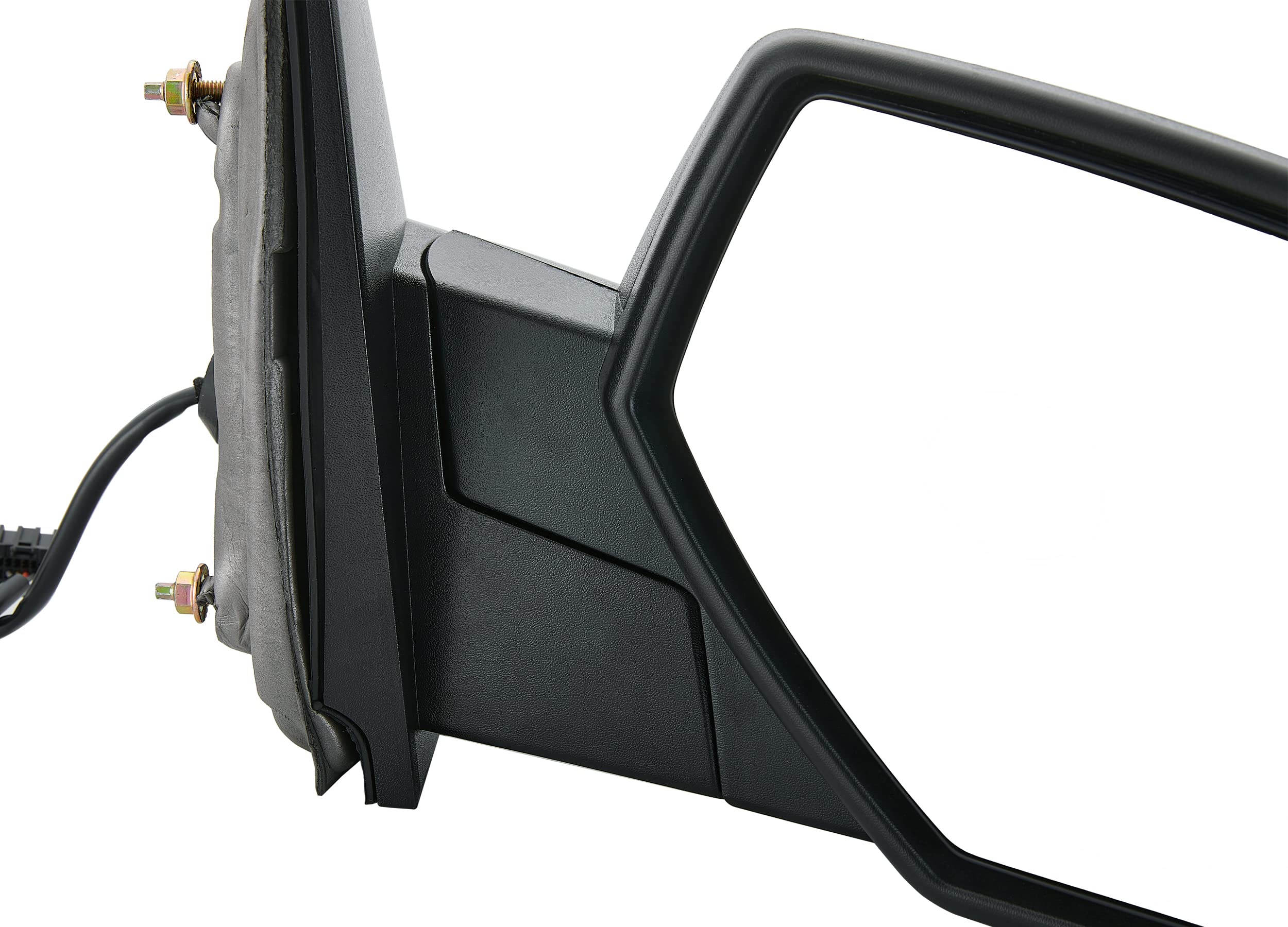 ZAPOSTS mirror wiring connector detail showing plug compatibility for simple install