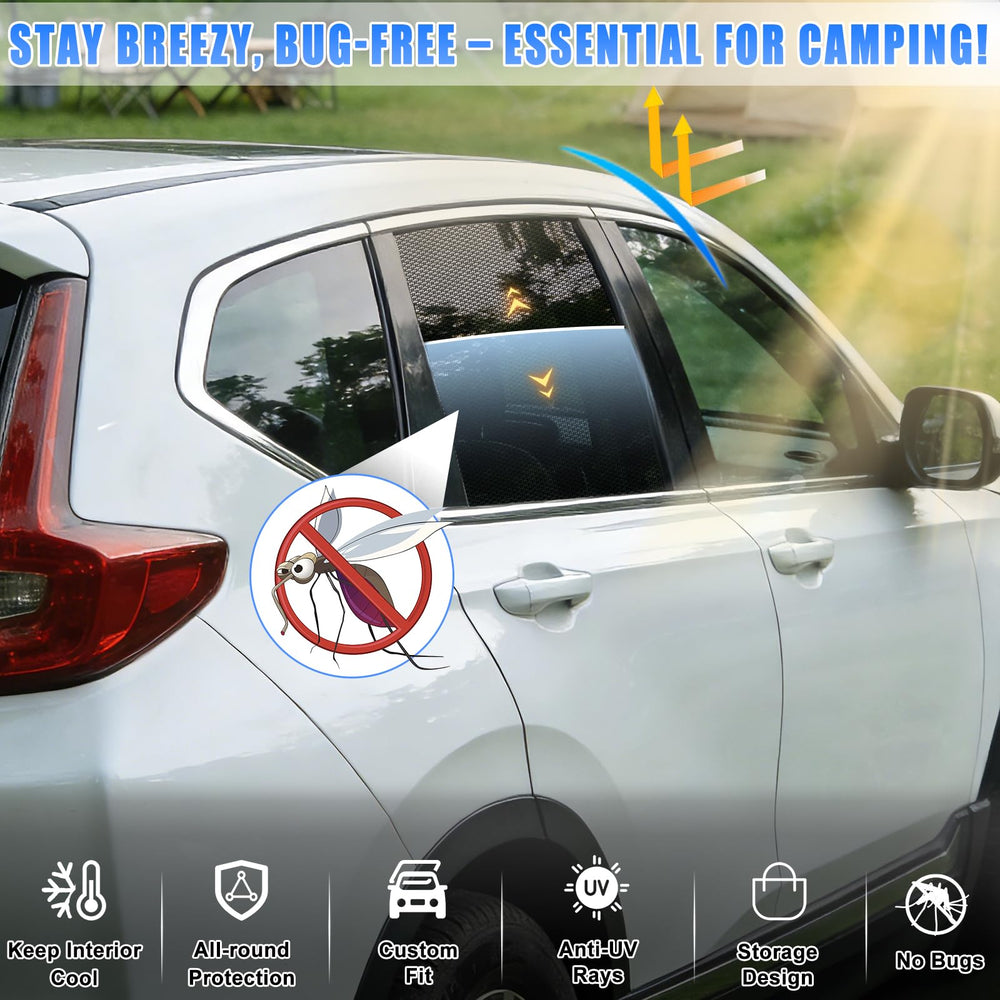 ZATOOTO shade with child sleeping in backseat illustrating comfort and sun protection