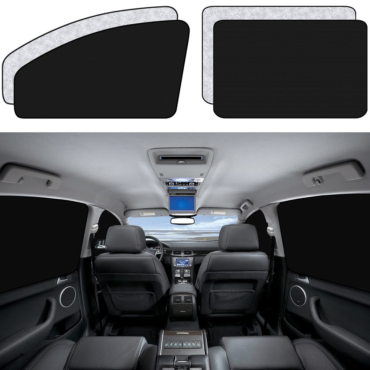 ZATOOTO front panel attached to car window for instant privacy