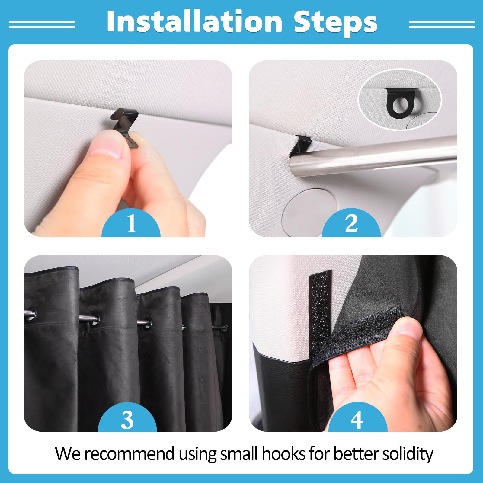 ZATOOTO side velcro and strap securing edges and stopping sagging