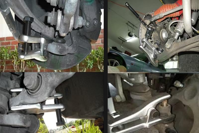 ZEAJSRU tool kit staged in a garage for suspension repair workflow efficiency