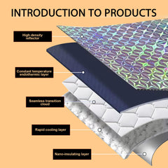Zeathery sunshade installed inside car demonstrating cooler cabin benefit