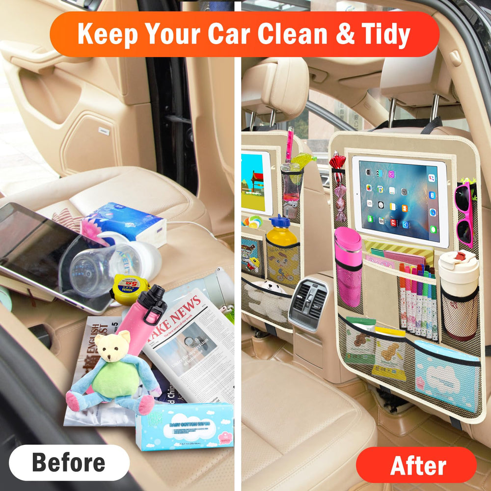 Zecirl family road trip scene showing organized backseat and calm kids