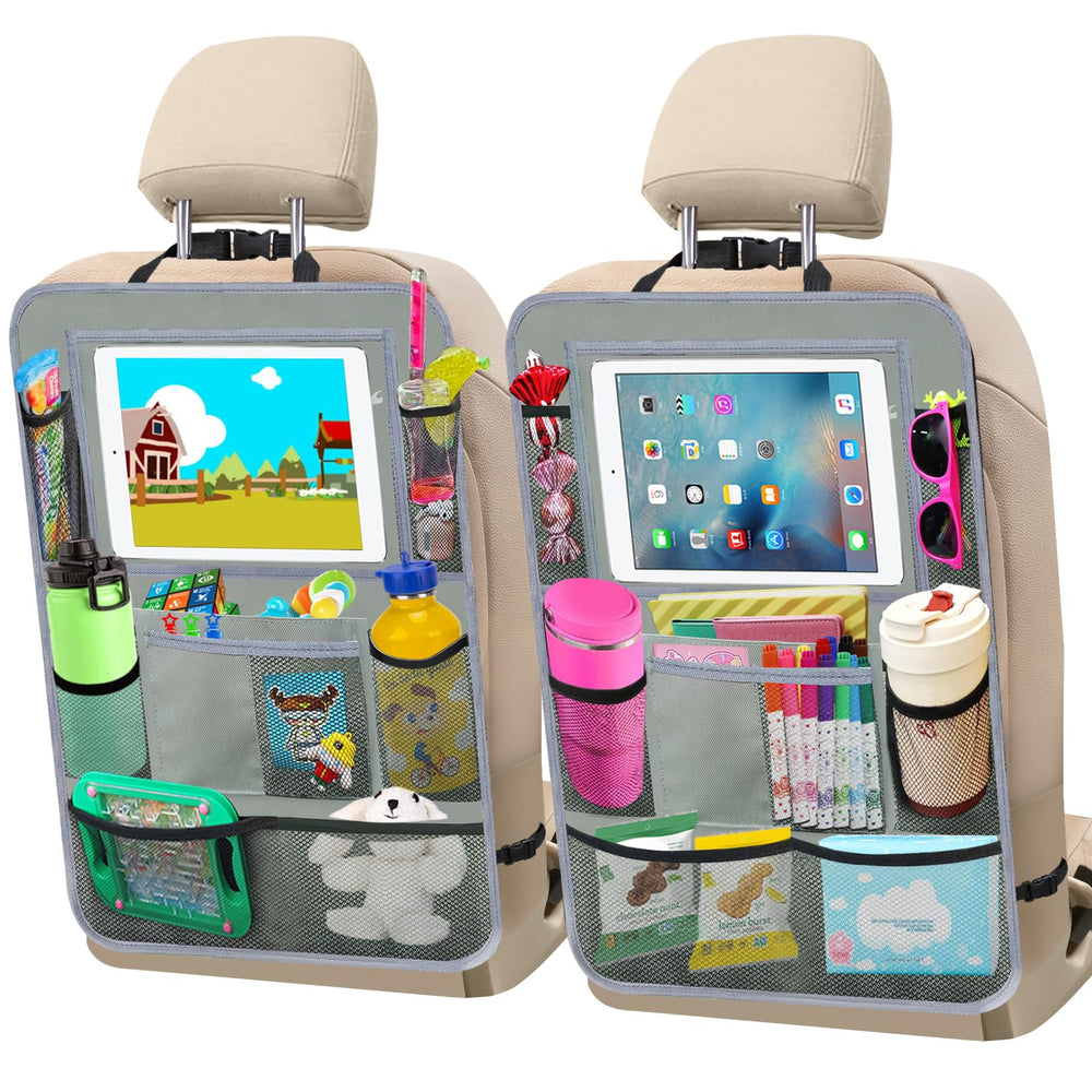 Zecirl front view installed on car seat showing organized storage benefits