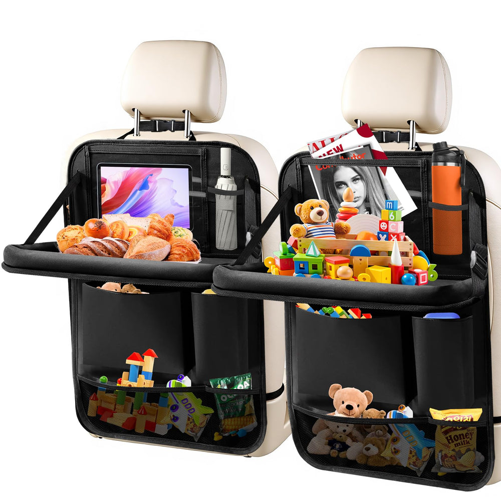 Zecirl front view organizer showing pockets and tray for tidy storage