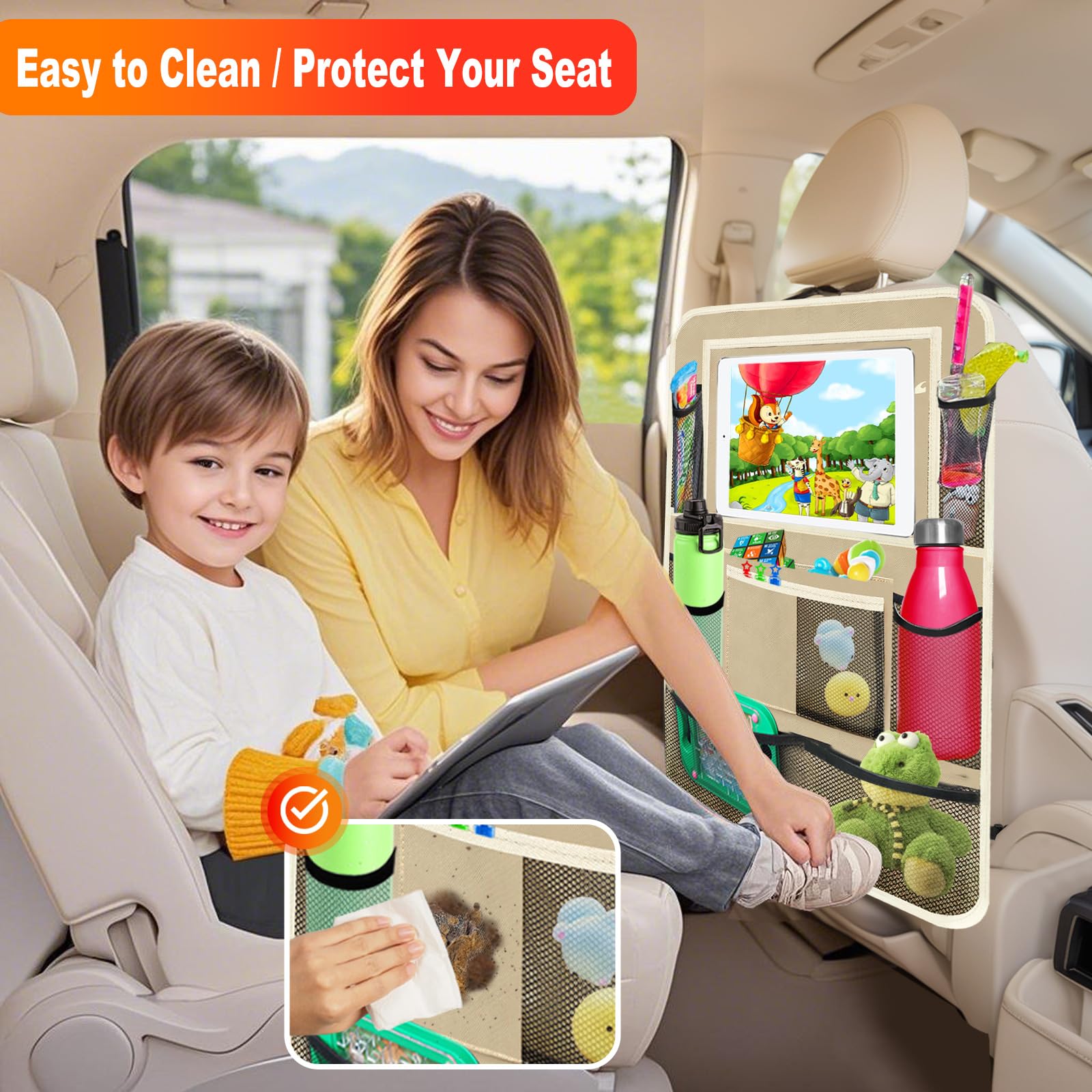 Zecirl kick mat detail protecting seat fabric from scuffs and spills