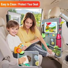 Zecirl kick mat protecting seat from scuffs and dirt benefit