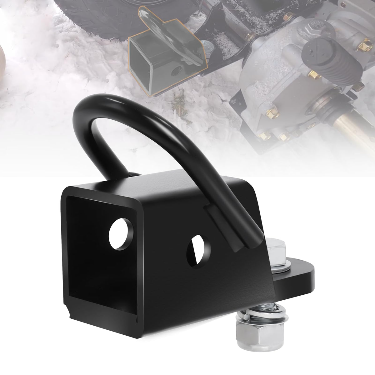 Zejoot front view showing full hitch adapter for secure towing