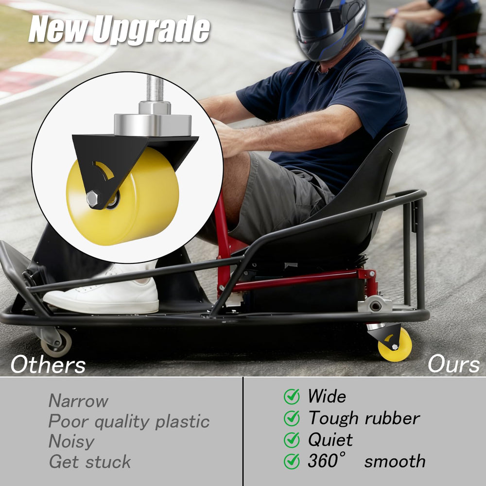 Zelvoro lifestyle action shot of cart drifting with improved control and durability