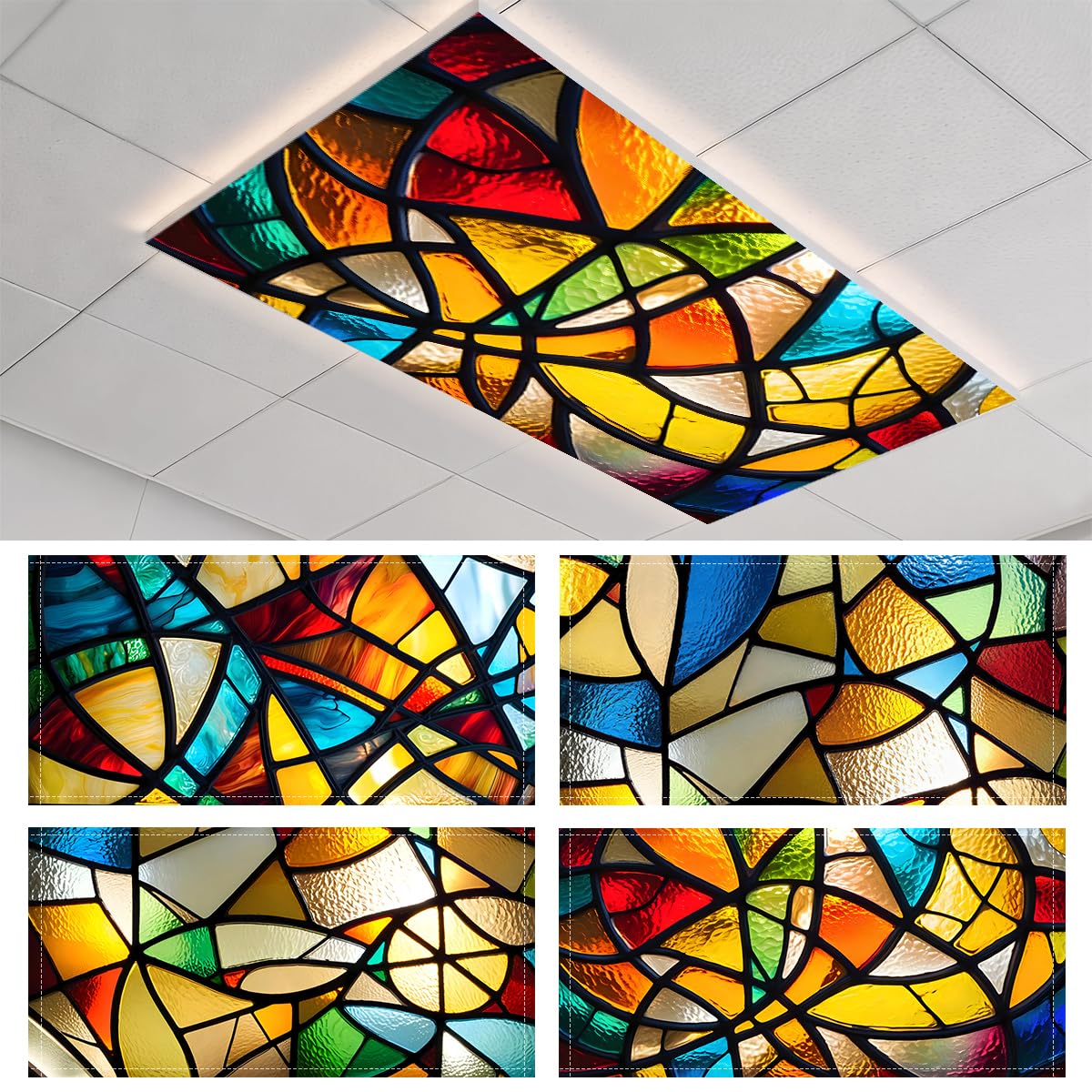 Zepluron front view of 4x2 ft panel showing even light diffusion benefit