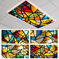 Zepluron front view of 4x2 ft panel showing even light diffusion benefit