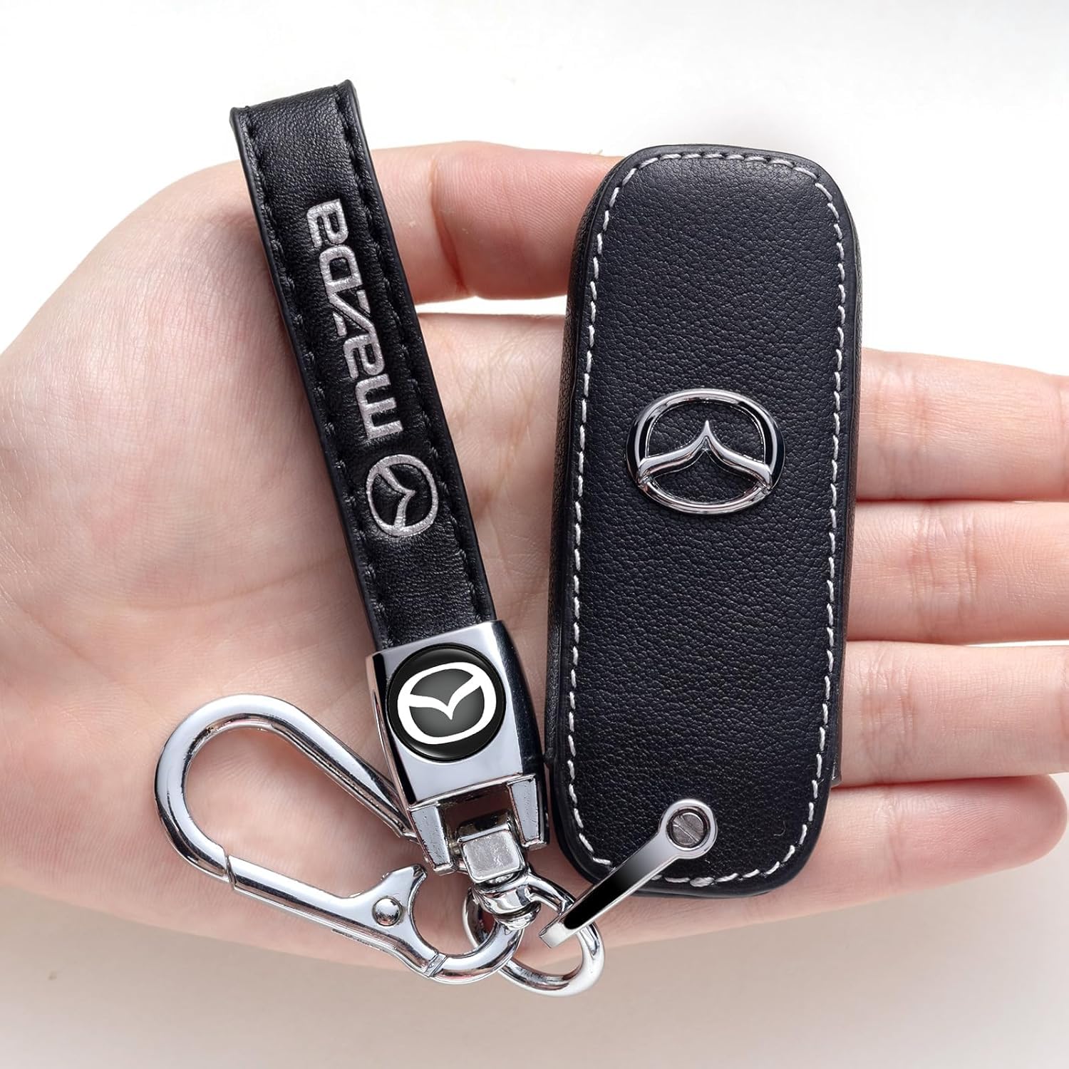 ZERAL cover fitted on Mazda remote showing precise button access
