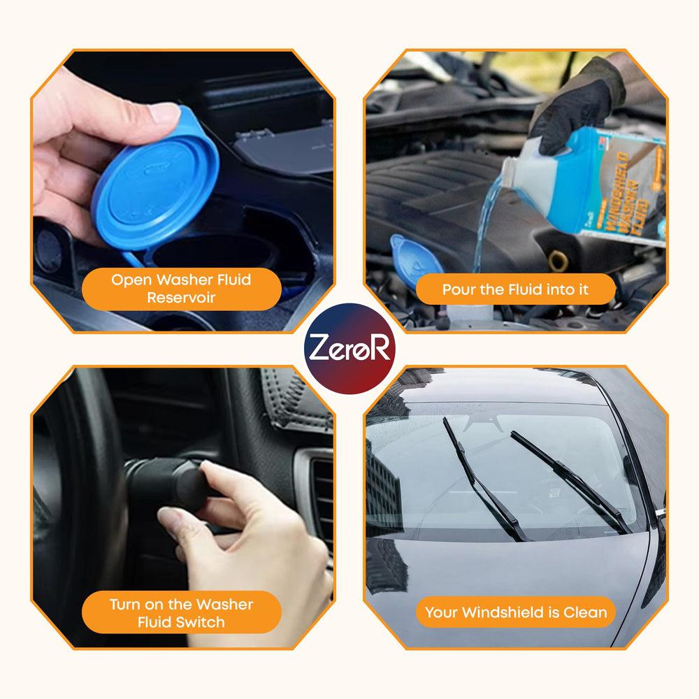 ZeroR gallon beside a funnel to show size and easy pouring for homeowners