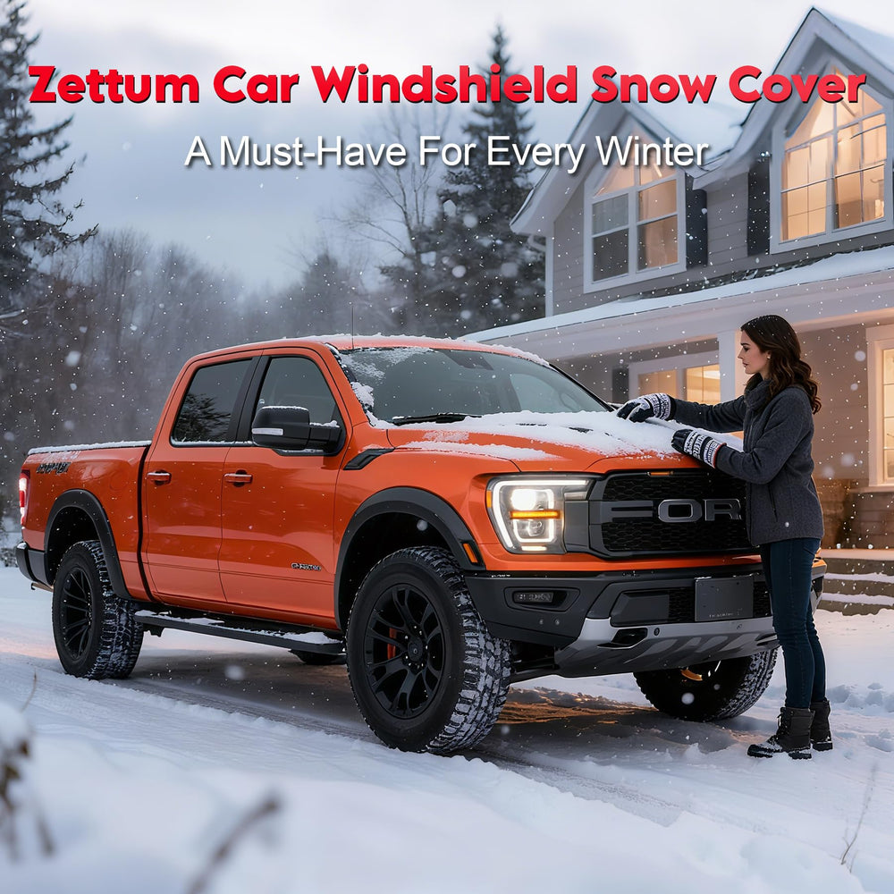Zettum installed on Ford F150 protecting windshield from ice
