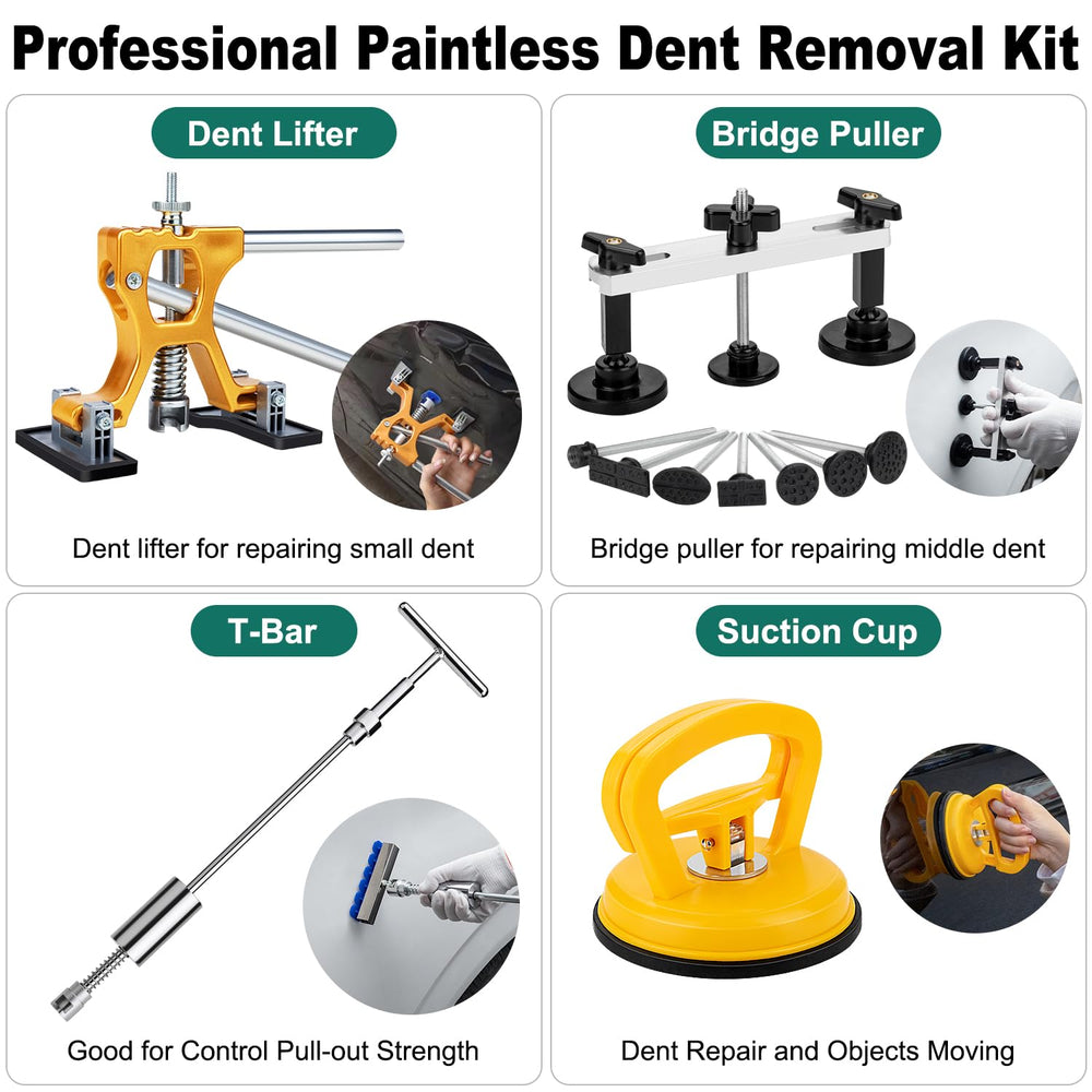 ZEUSFIRE gold dent lifter close-up with soft base protecting paint while lifting dent