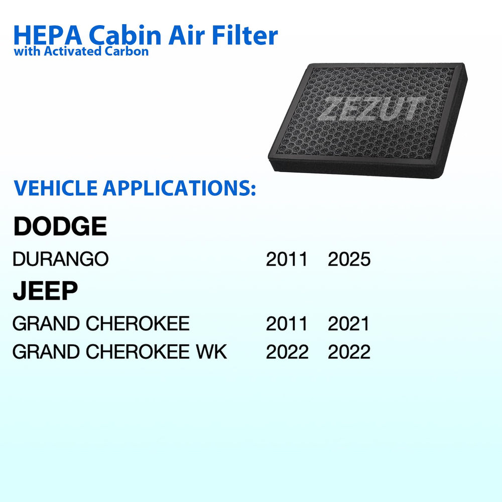 ZEZUT cabin filter media close-up showing layered filtration efficiency