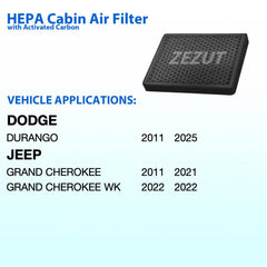 ZEZUT cabin filter media close-up showing layered filtration efficiency