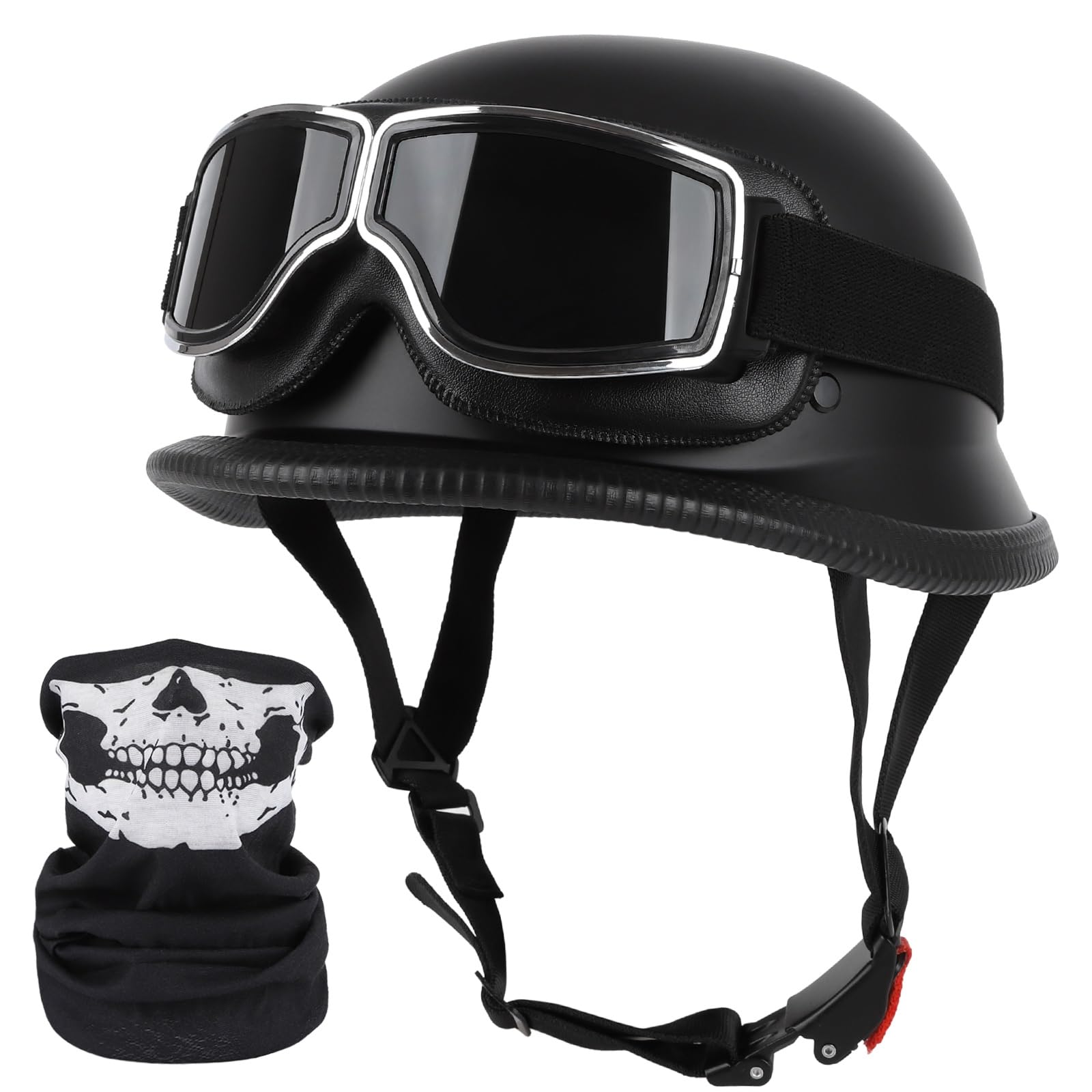 ZGMZLBBD helmet front view showing classic German style and DOT compliance benefit