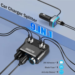 Zhaobeimao plug section with LED voltmeter displaying battery level for instant monitoring