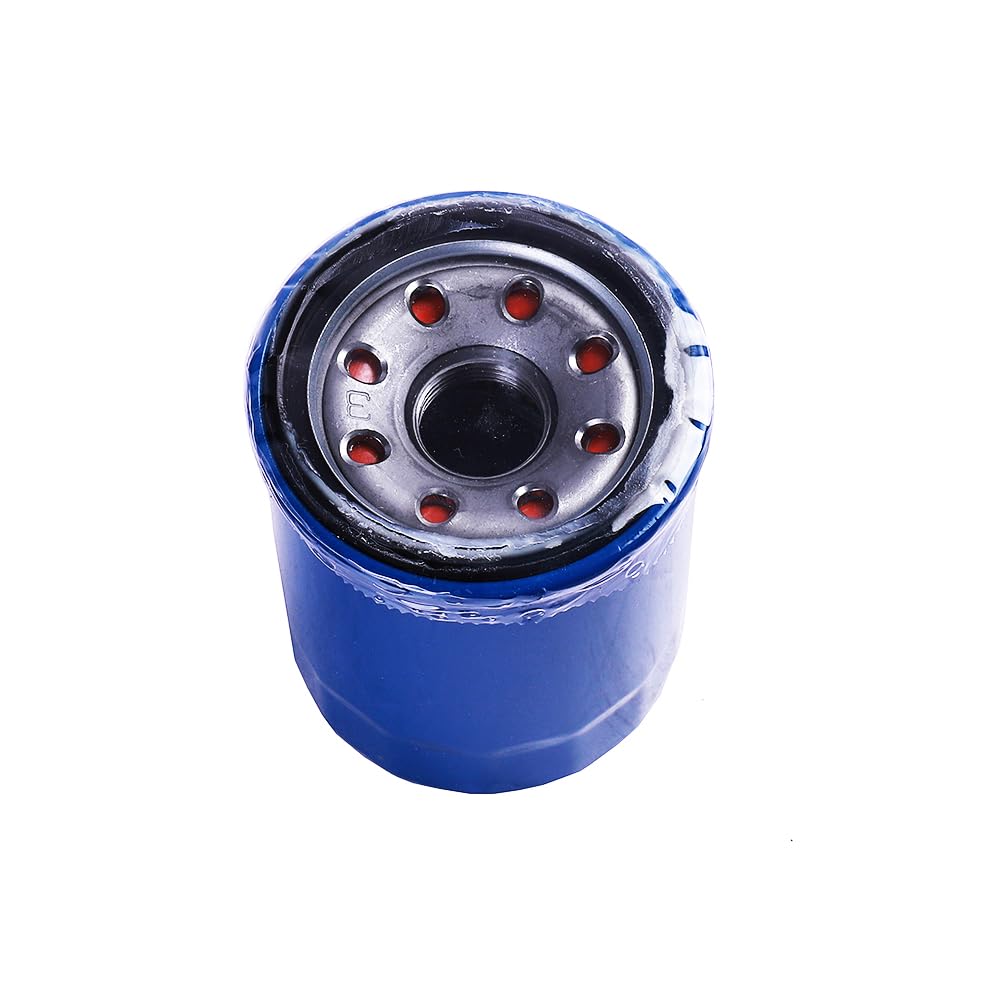 Zhermik oil filter held in hand for scale, demonstrating compact OEM-style size