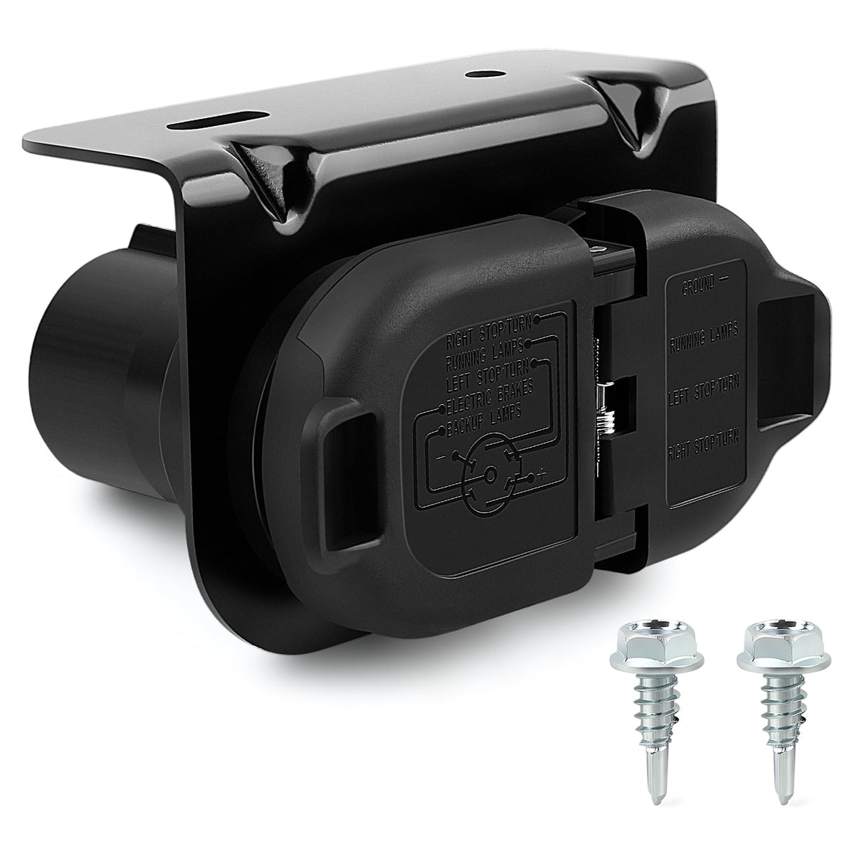 Zhushan front view mounted plate showing both connectors for easy access
