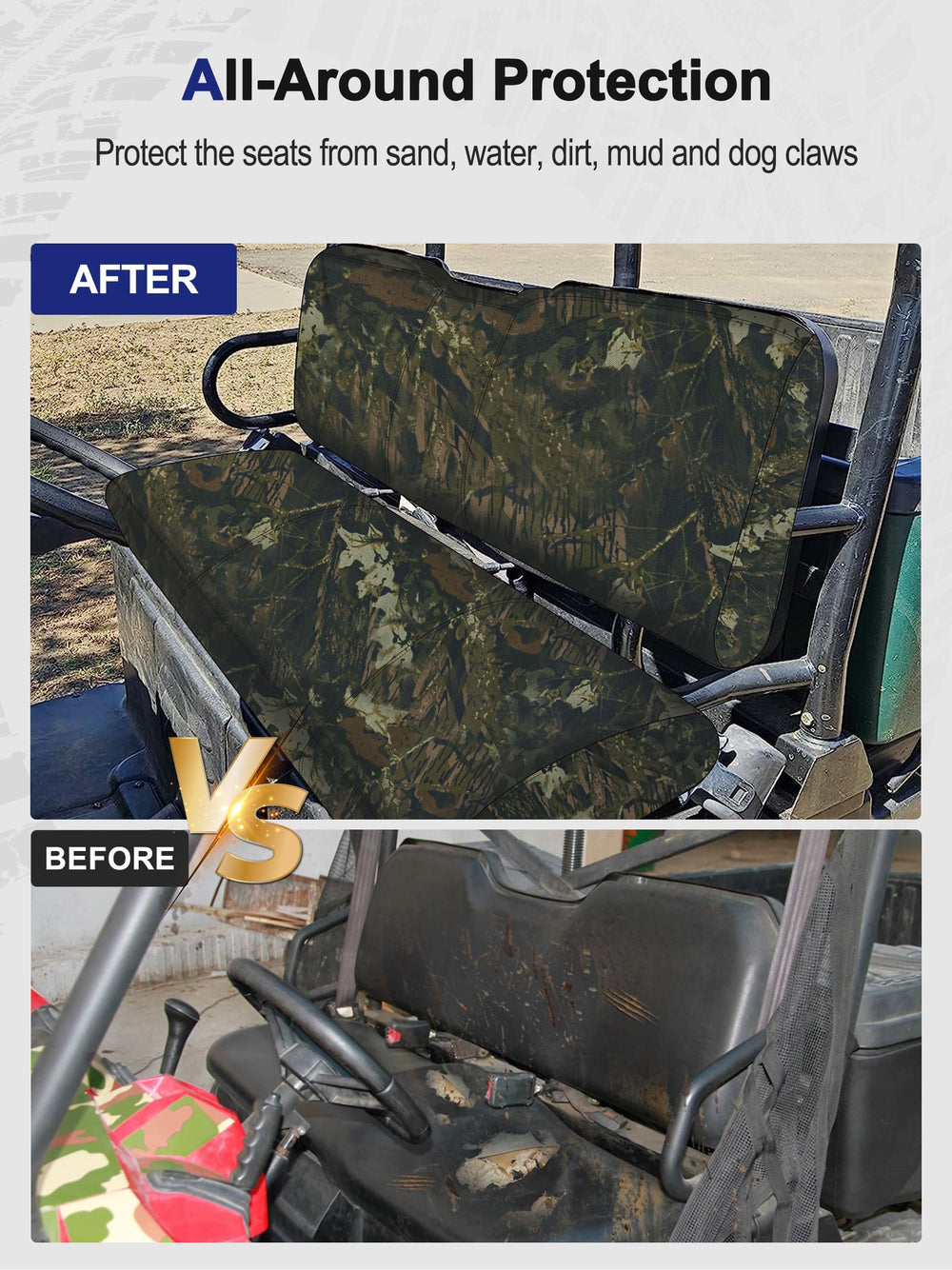 ZIDIYORUO backrest cover stitching detail showing secure fit and reinforced seams