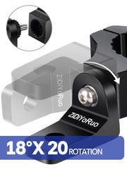 ZIDIYORUO clamp close-up showing swivel joint and durable construction benefit