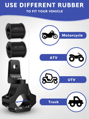 ZIDIYORUO bracket clamped to ATV handlebar demonstrating fast bolt-on installation