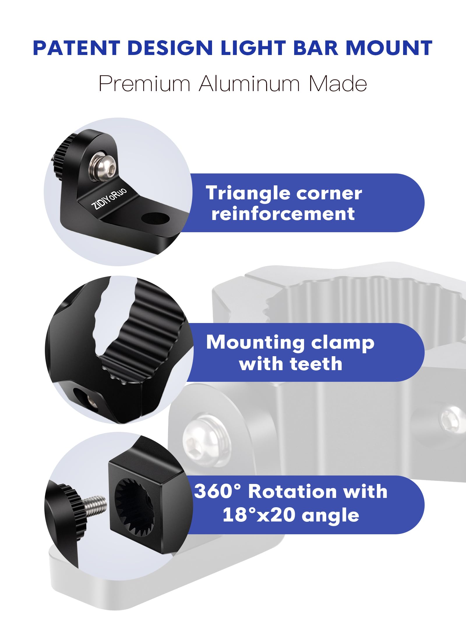 ZIDIYORUO rotation demo showing 360-degree adjustability benefit