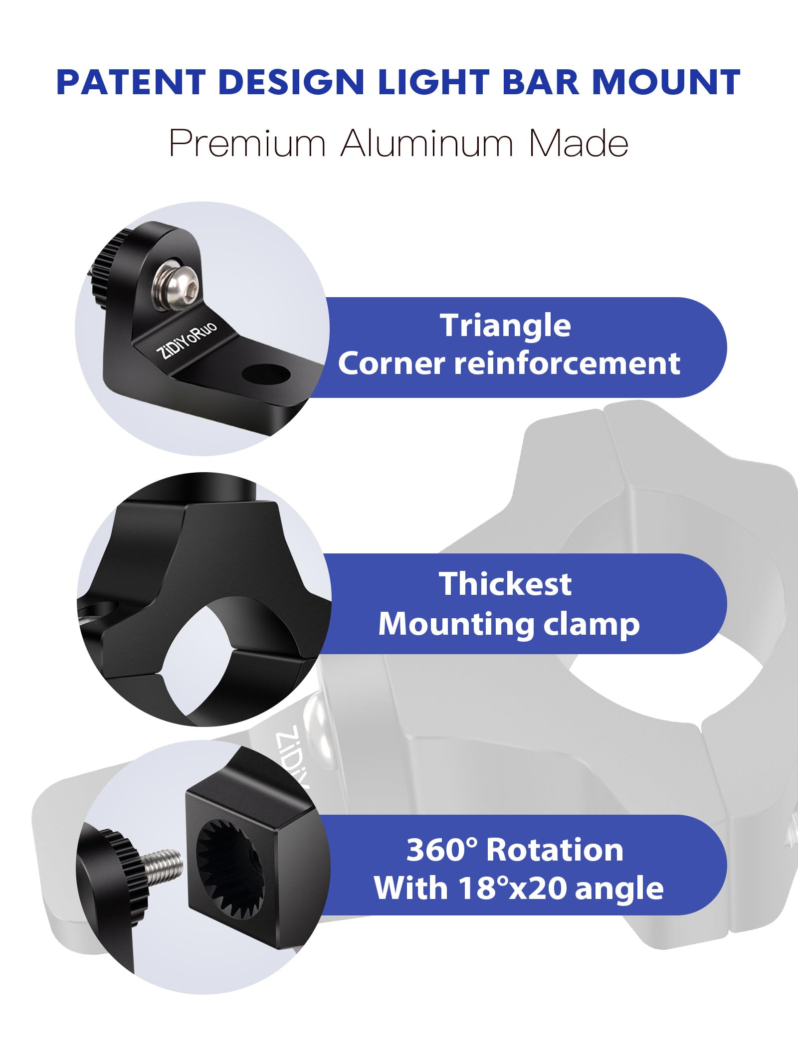 ZIDIYORUO bracket alongside ruler showing compact size for easy planning and fitment