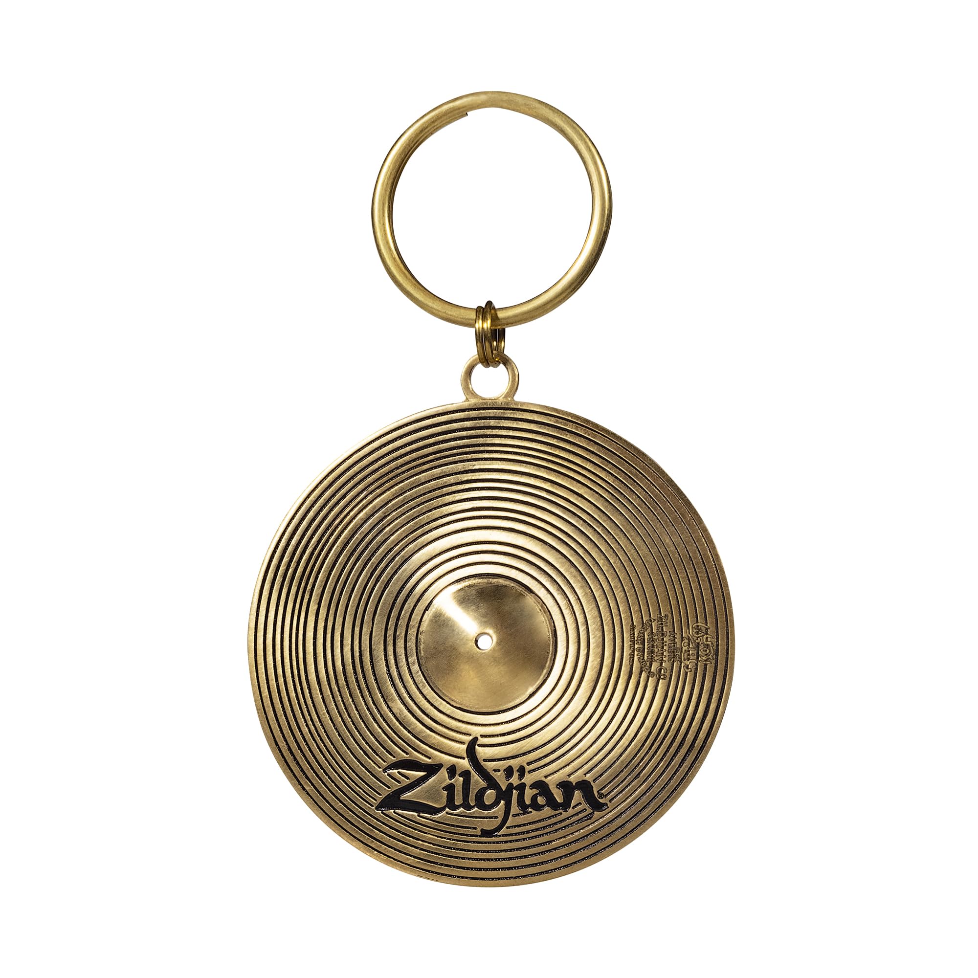 Zildjian ZKEYCHAIN front view showing miniature cymbal charm and finish