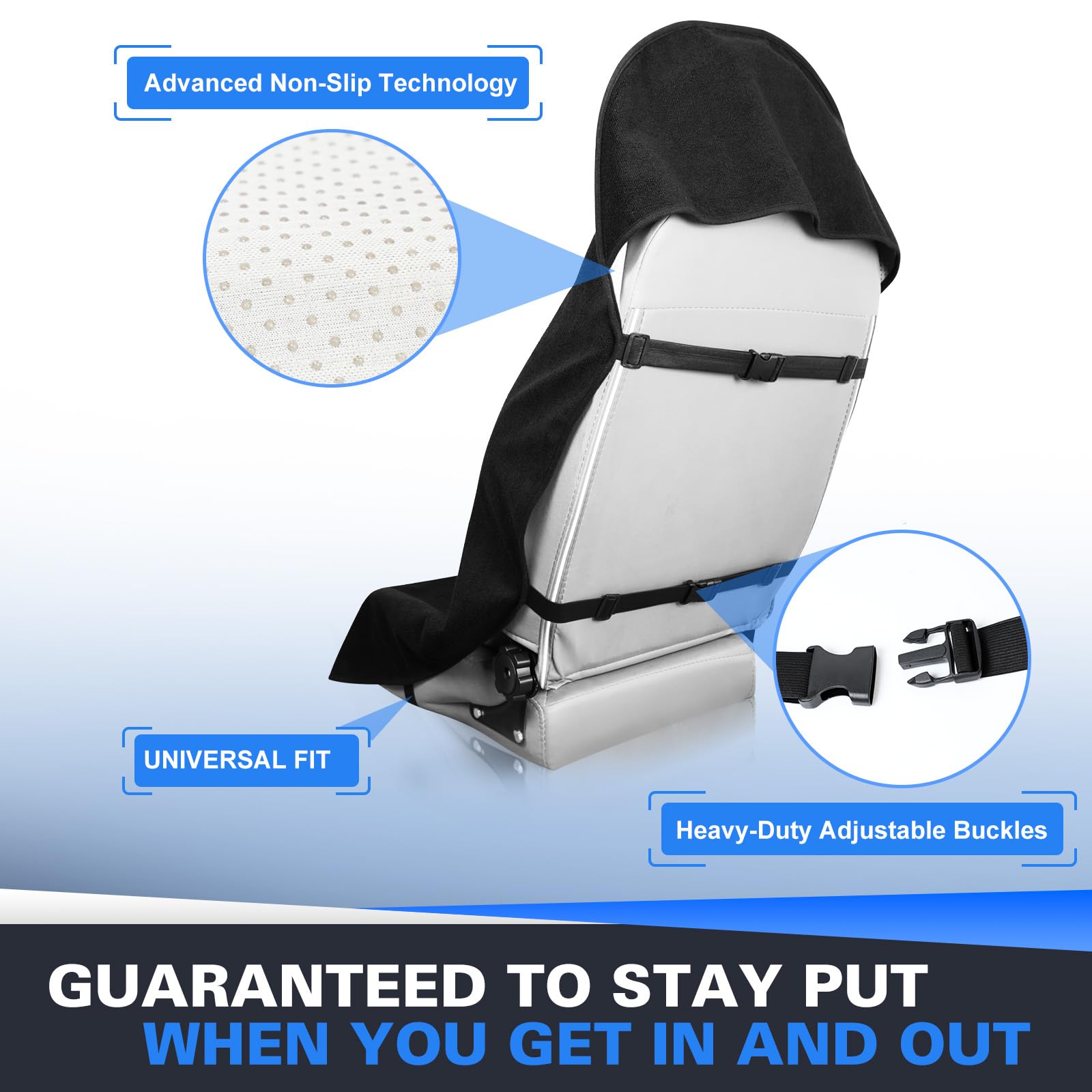 ZIMABLUE triple-buckle strap system securing cover with added stability