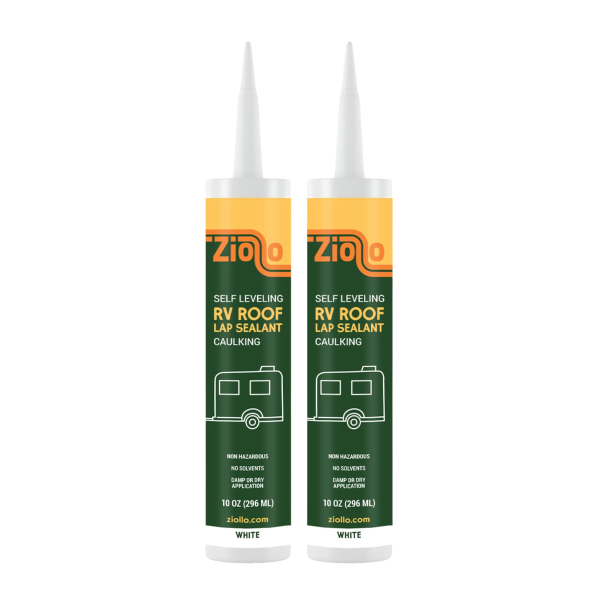 Ziollo front of tube showing label and clear benefit of durable sealing