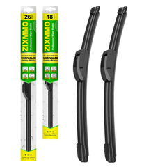 ZIXMMO front packaging showing 26in and 18in blades and quick fit benefit