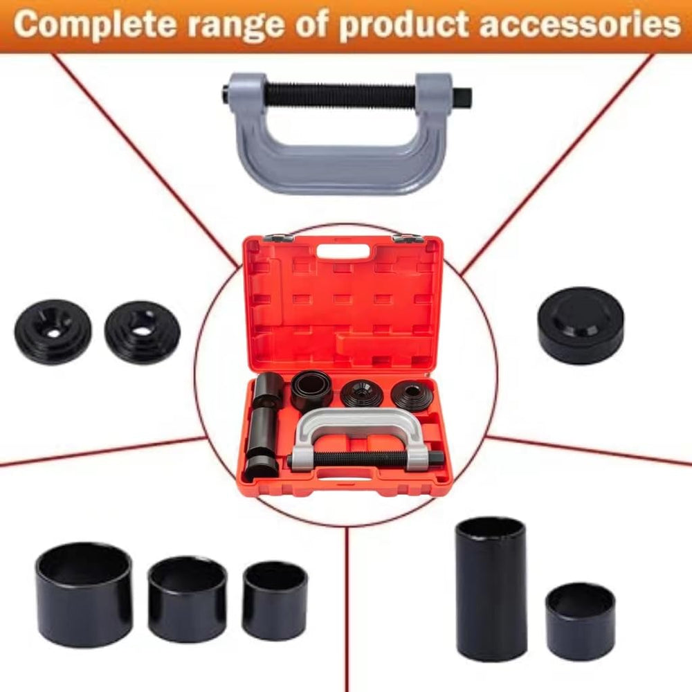 ZJERYL GULL ball joint press kit staged in a garage with jack stand for practical workshop context