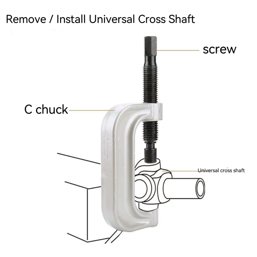 ZJERYL GULL tool in use pressing out a lower ball joint on a light truck for efficient service