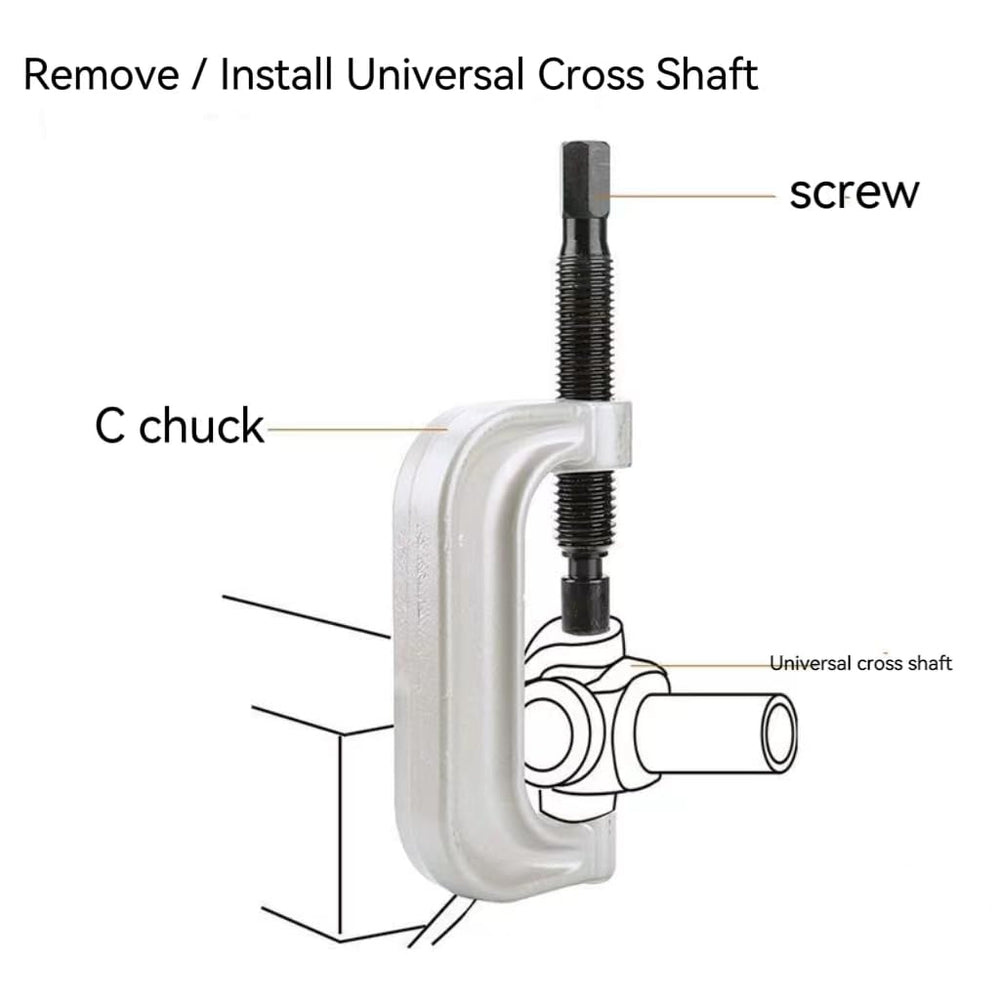 ZJERYL GULL tool in use pressing out a lower ball joint on a light truck for efficient service