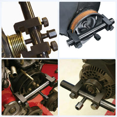 ZKTOOL close-up of adjustable claws gripping pulley edge for secure, damage-free extraction