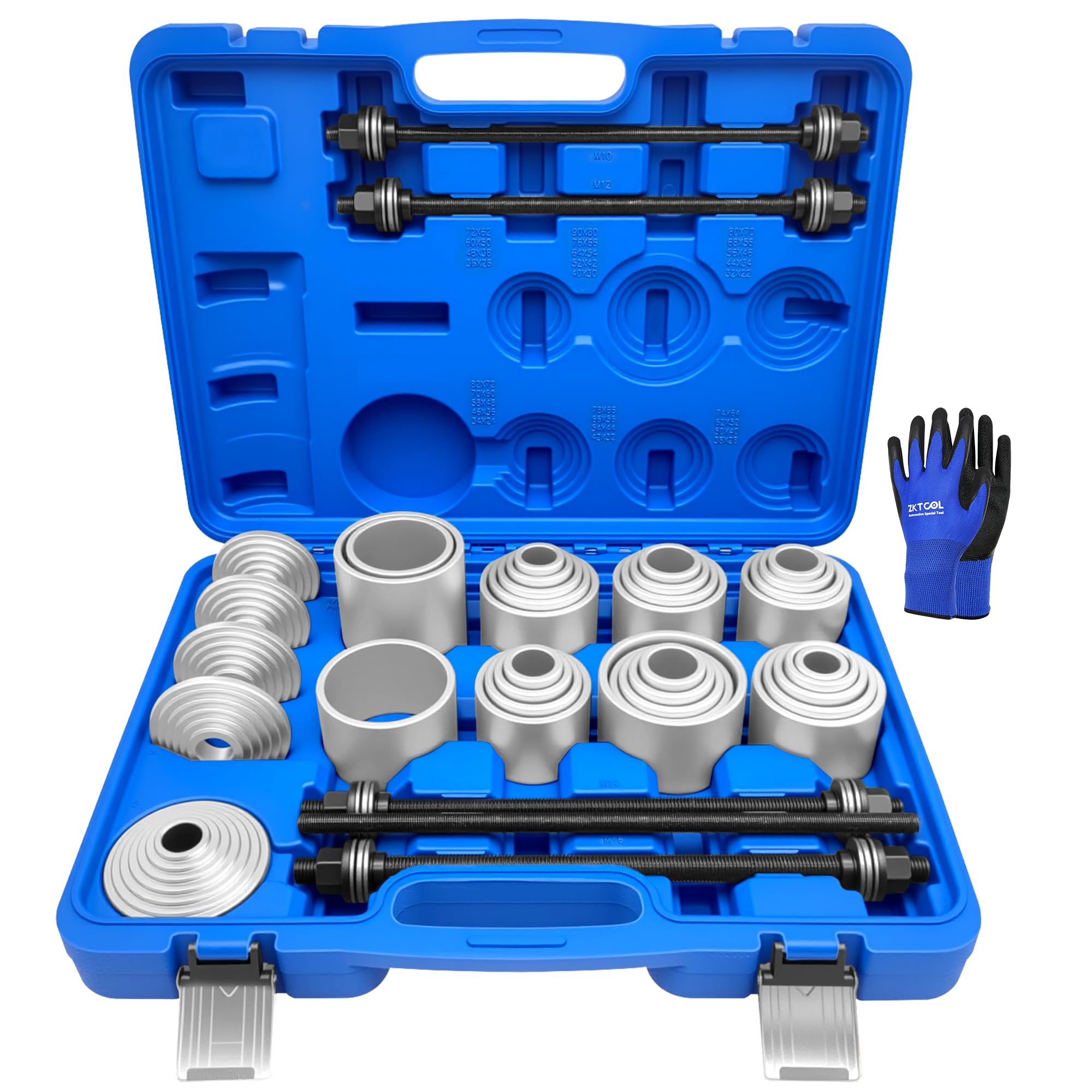 ZKTOOL front packaging showing full 40-piece kit and organized layout, reliable selection