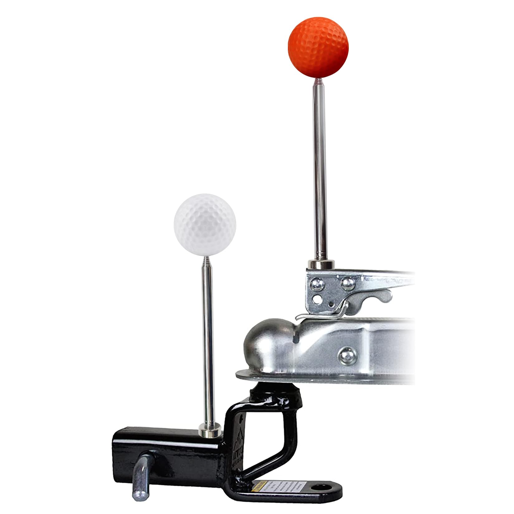 ZLEYECZ front view showing both guide poles and bright marker balls for quick alignment