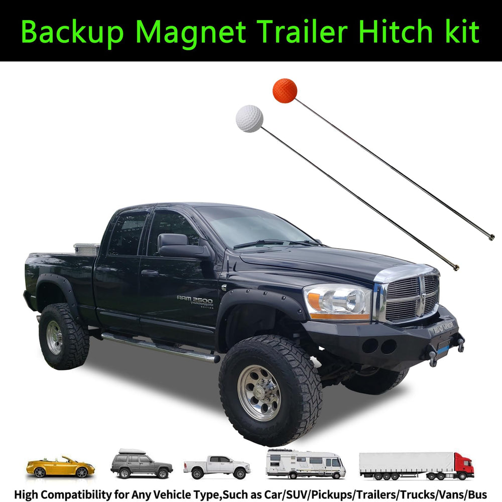 ZLEYECZ poles mounted on a boat trailer demonstrating faster hitch alignment