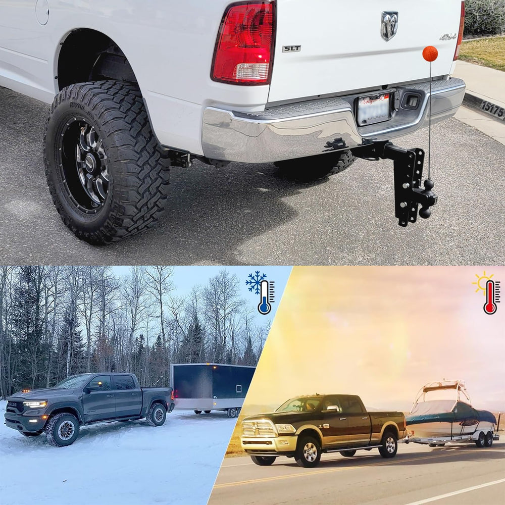 ZLEYECZ driveway scene with poles guiding RV hookup for safer single-person parking