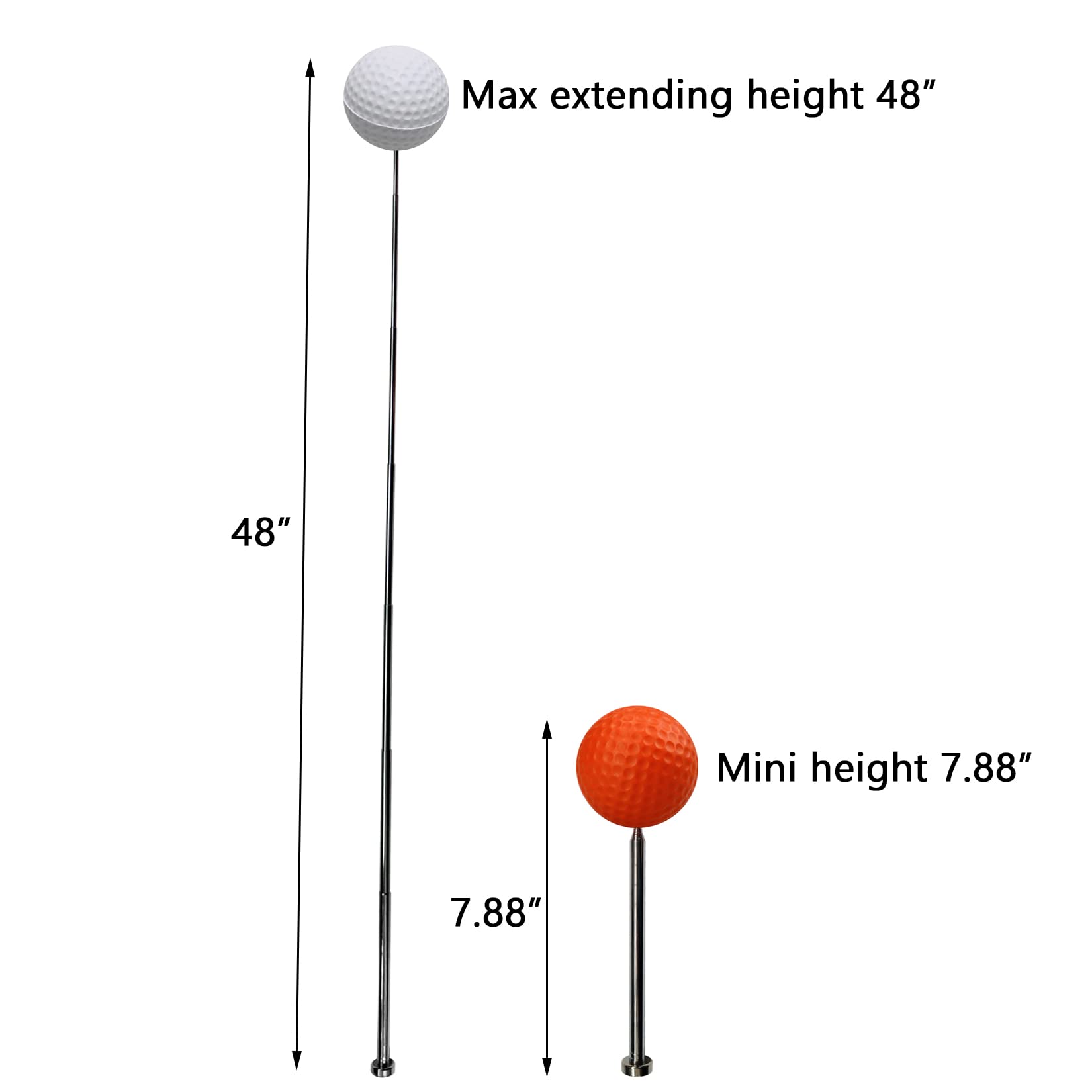 ZLEYECZ chrome-plated telescoping rod detail resisting rust and wear
