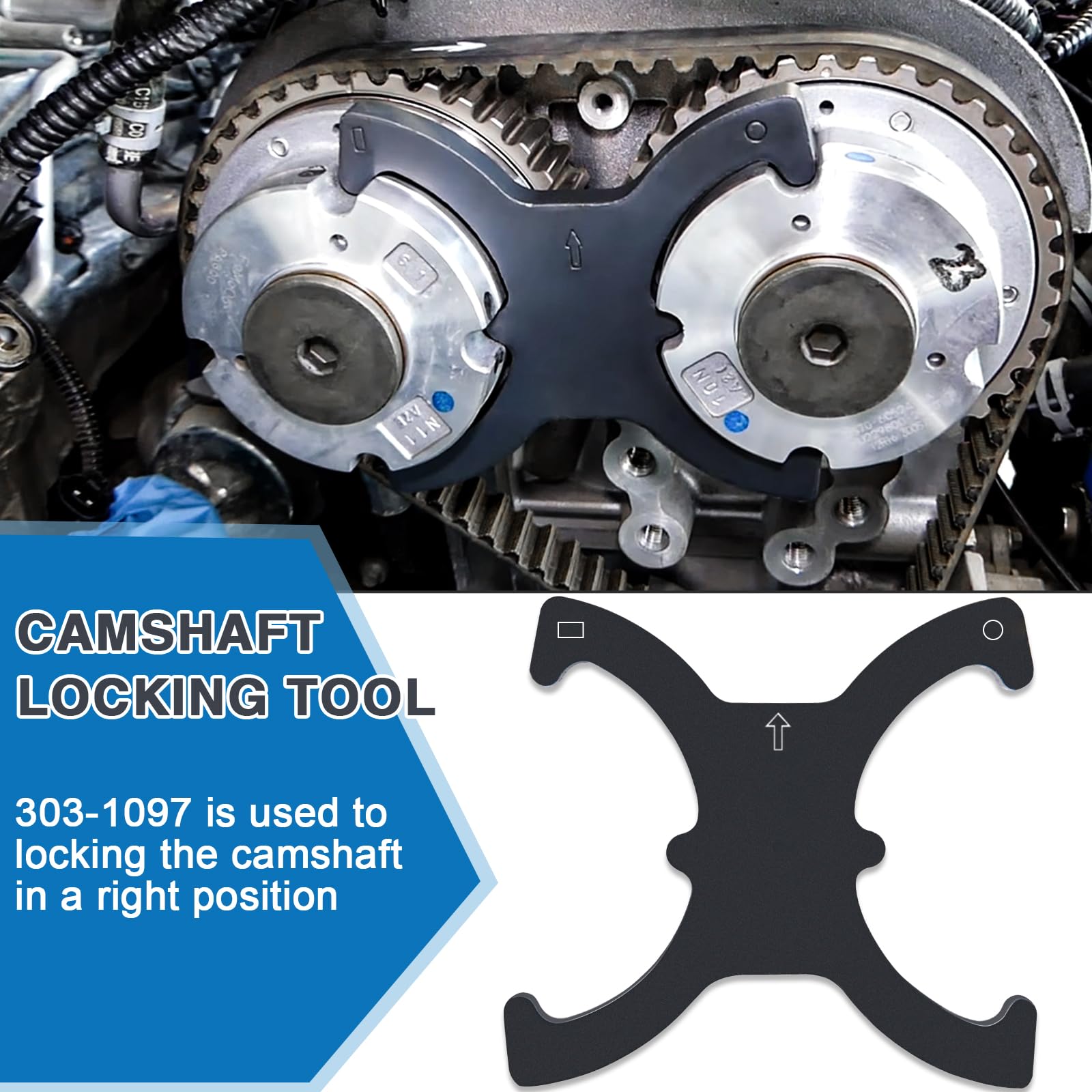 ZMCYNG tensioner lock in use showing maintained belt/chain tension for reliable reassembly