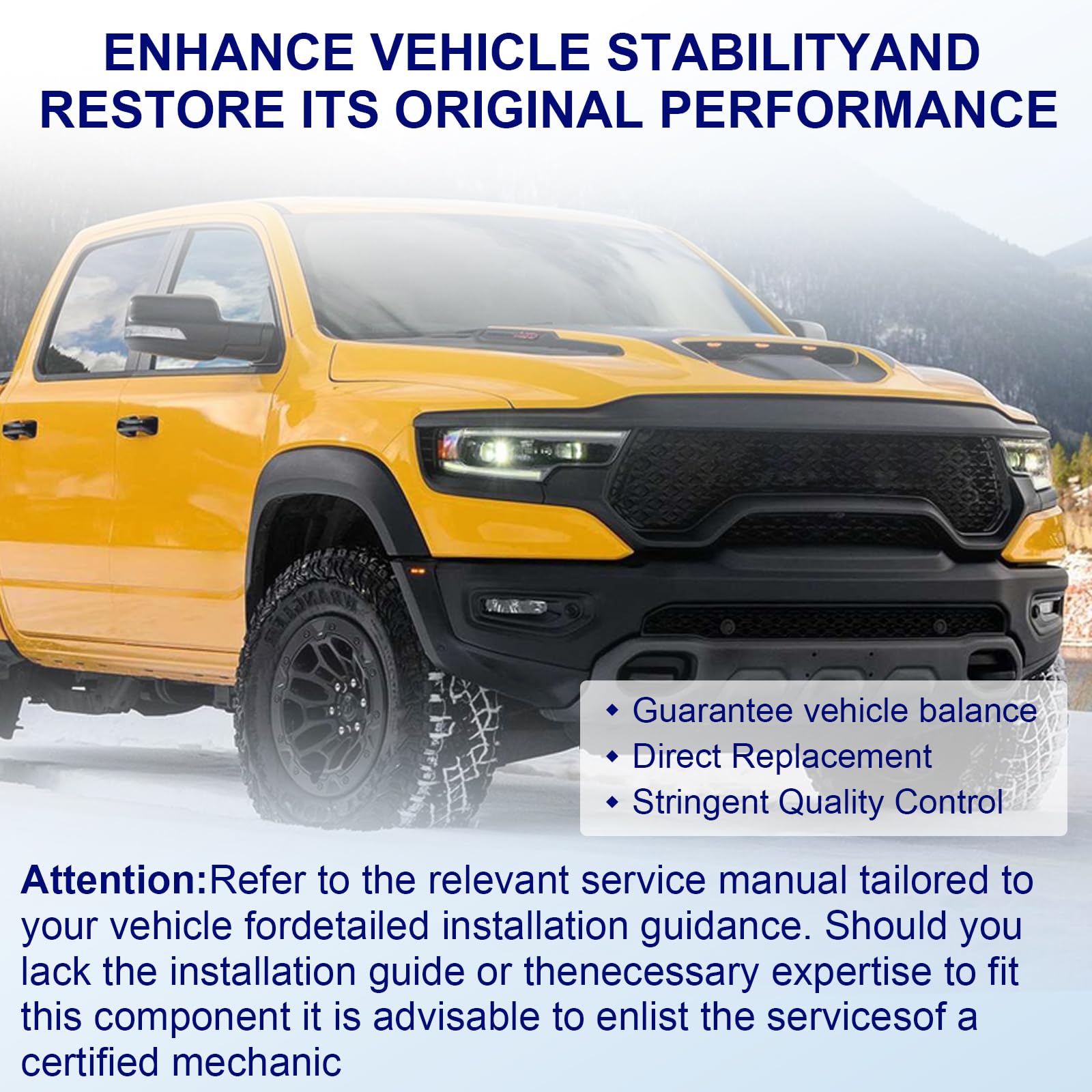ZNB kit on Ram truck cornering to reduce body roll and enhance control