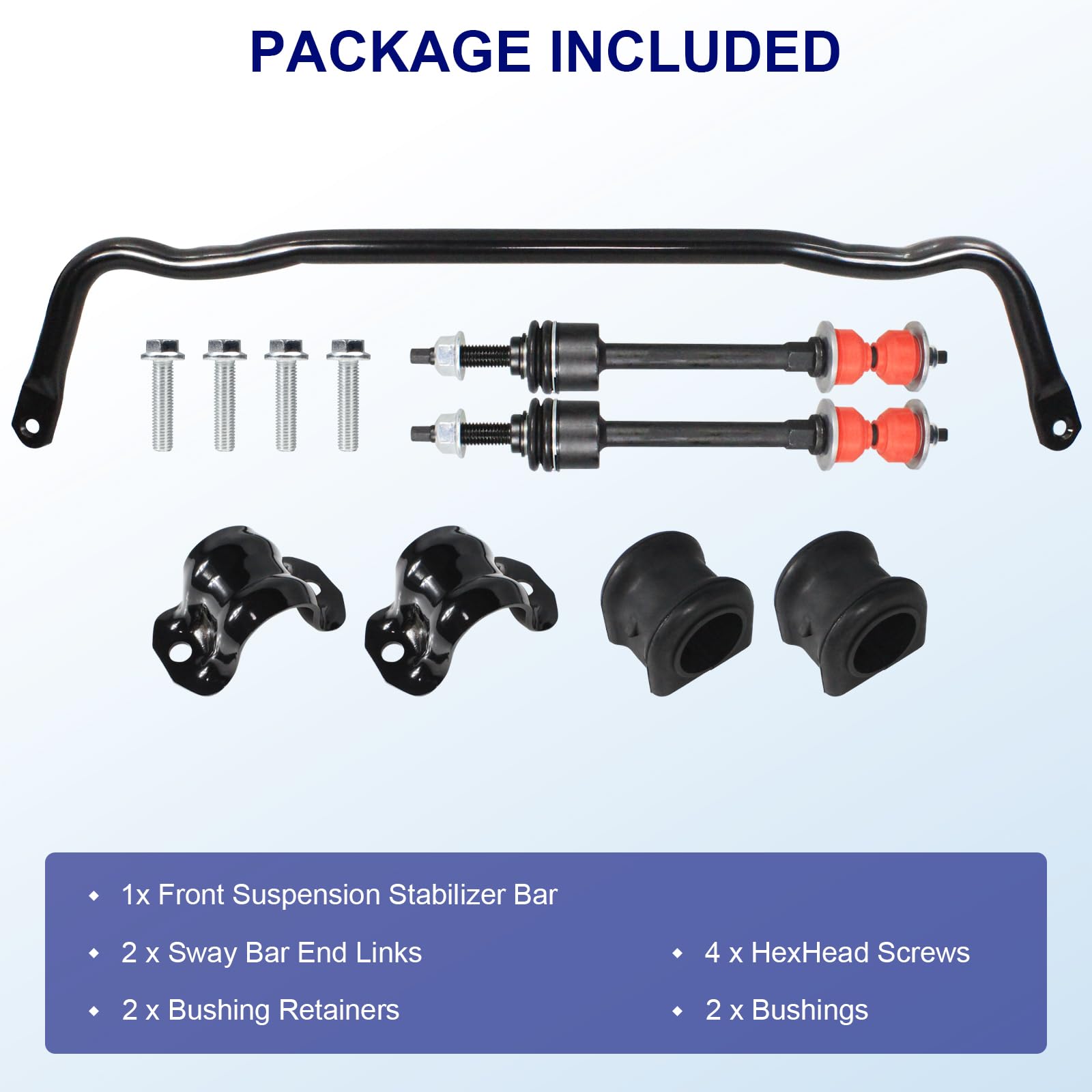 ZNB stabilizer bar size comparison on workbench confirms correct fit