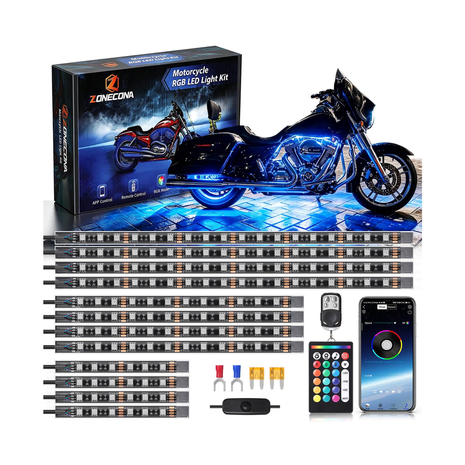 ZONECONA front packaging showing full kit and contents for easy identification and prep